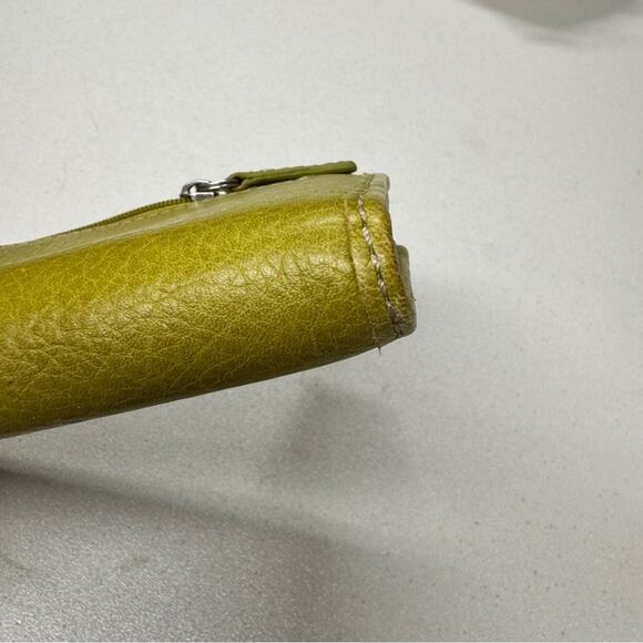 Fossil Green Leather Marlow Maddox Zip Clutch Wallet Boho Classic - Picture 6 of 9